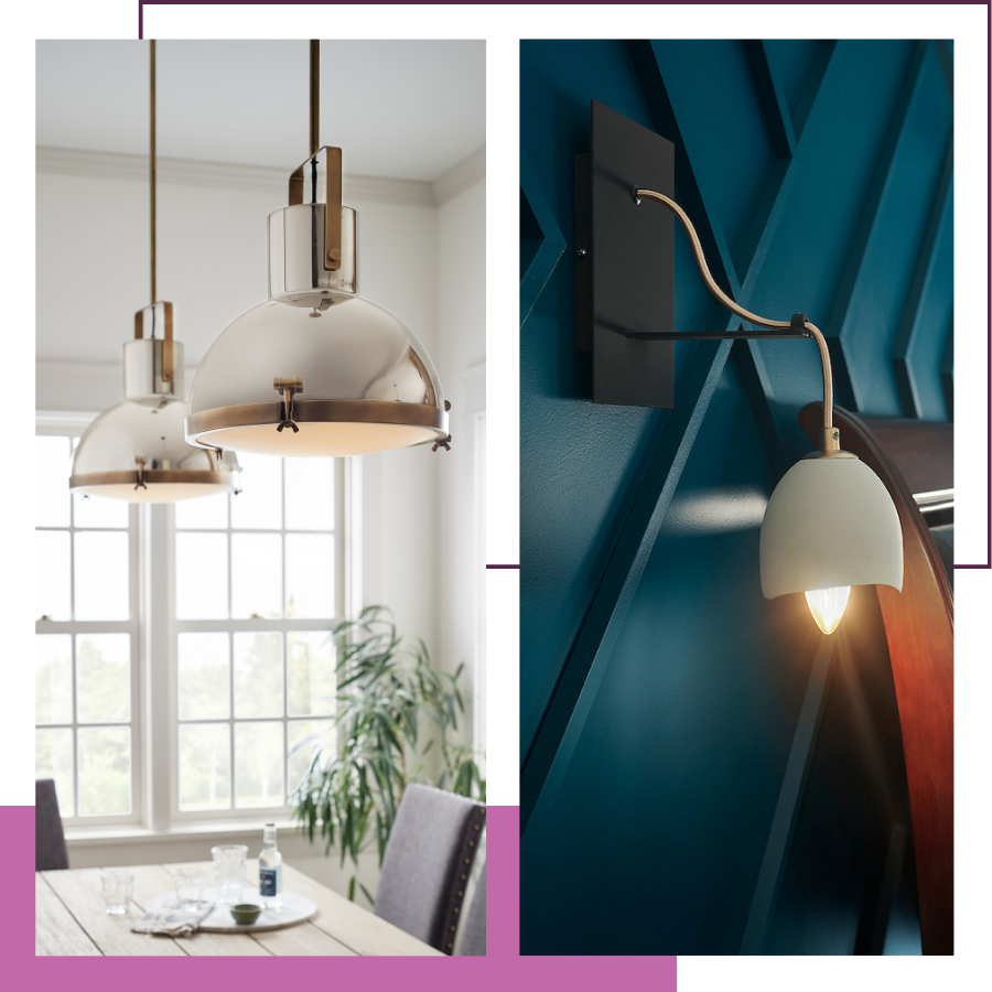 wall and hanging light options