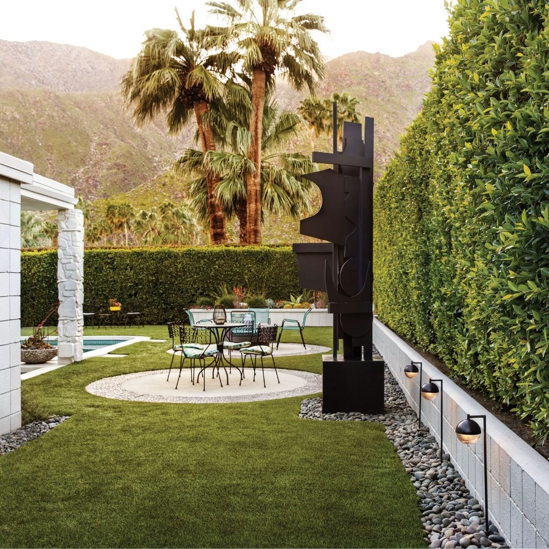 Image of landscaping with light accents